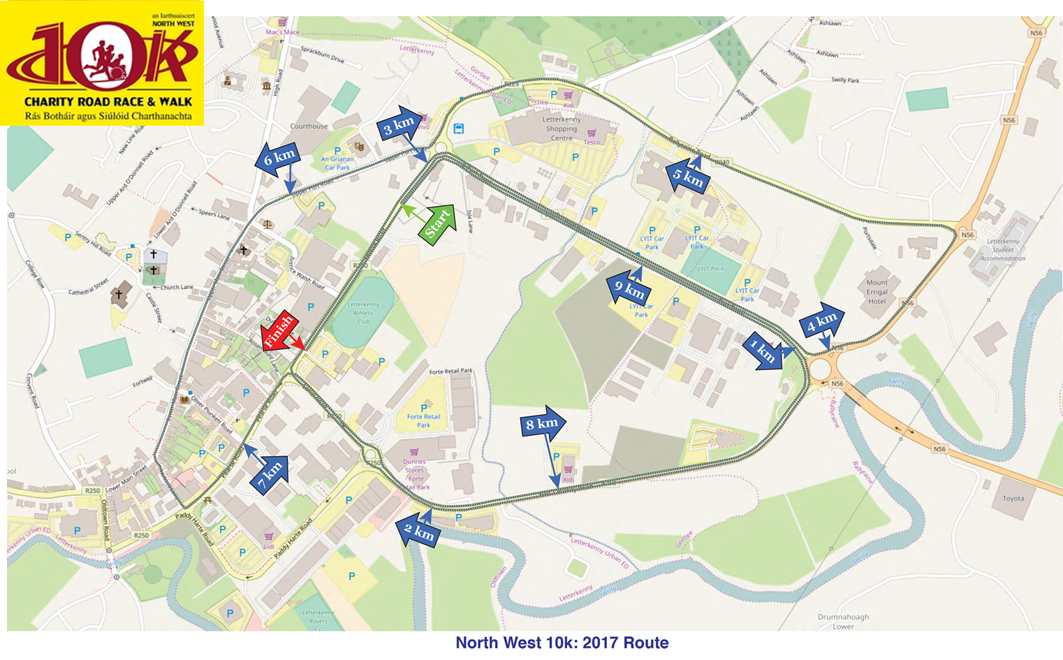 2017 Letterkenny 10k Route